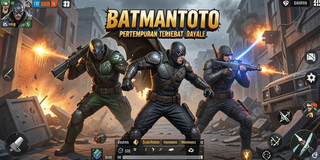 Screenshot menunjukkan aksi intens pemain dalam pertempuran Battle Royale.