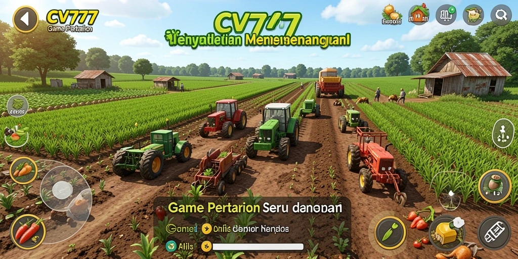 Screenshot CV777 menunjukkan gameplay menarik saat bertani.