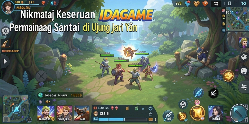 Tampilan gameplay <strong>IDAGAME</strong> yang menarik dan penuh warna.