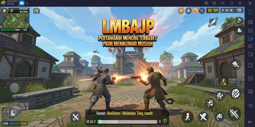 Tangkapan layar gameplay menampilkan aksi menara pertahanan yang mendebarkan.