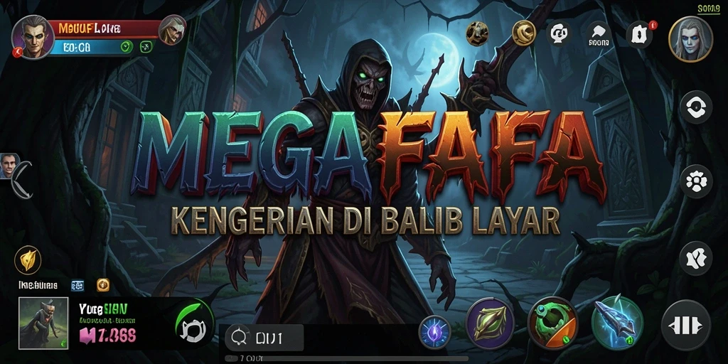 Tampilan menegangkan gameplay MEGAFAFA saat menghadapi makhluk menyeramkan.
