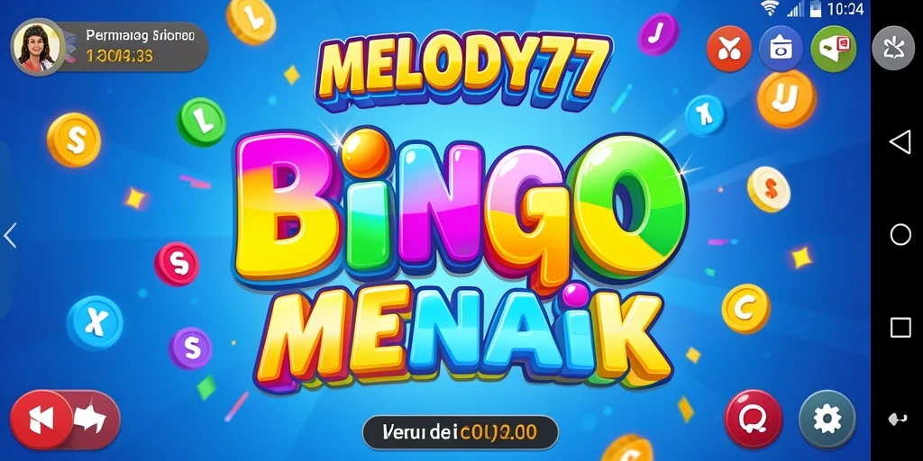 Screenshot gameplay MELODY77 menampilkan keseruan turnamen Bingo.