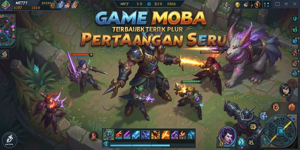 Tampilan aksi seru dari gameplay MT777 dalam pertempuran MOBA.