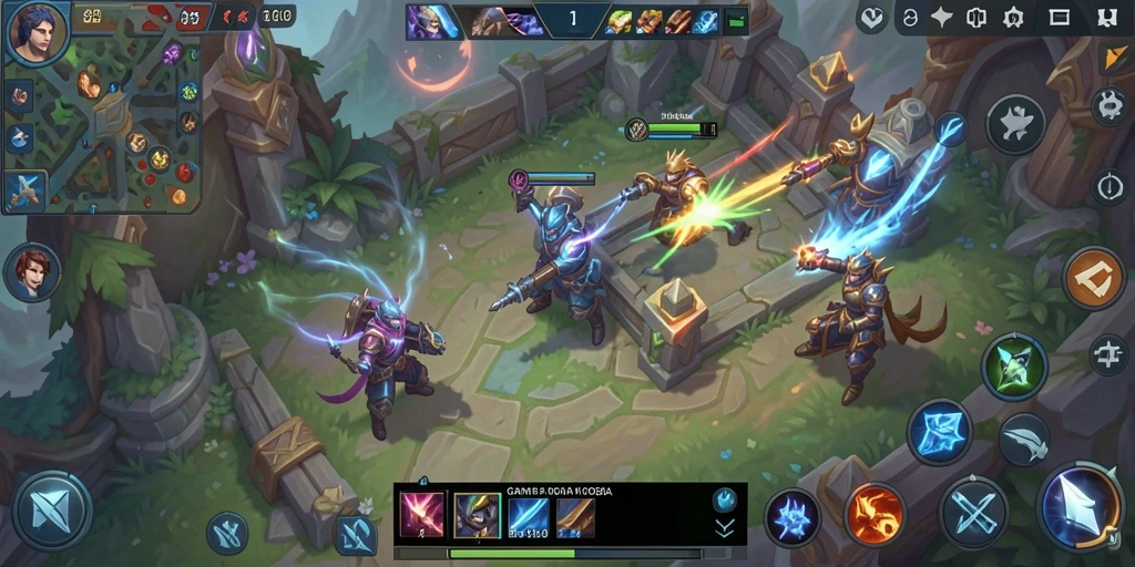 Tampilan seru gameplay PAKARJP dalam pertempuran MOBA.
