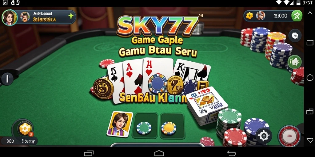 Tangkapan layar gameplay Gaple di SKY77 yang seru dan menyenangkan.