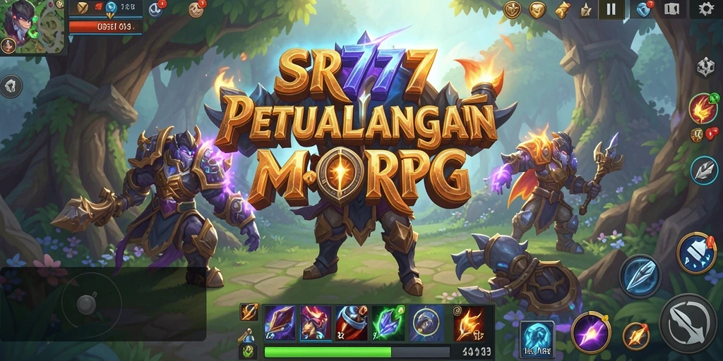 Tampilan gameplay SR777 yang menampilkan pertarungan epik dalam dunia MMORPG.