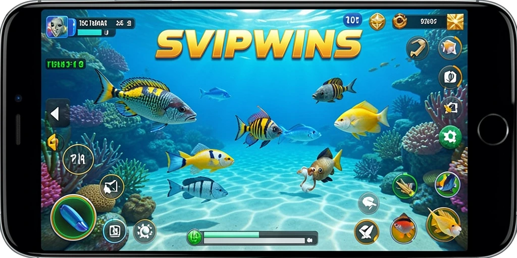 Tangkapan layar gameplay menarik dari SVIPWINS, game Tembak Ikan yang seru.