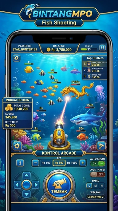 Screenshot antarmuka pengguna bintangmpo yang intuitif.